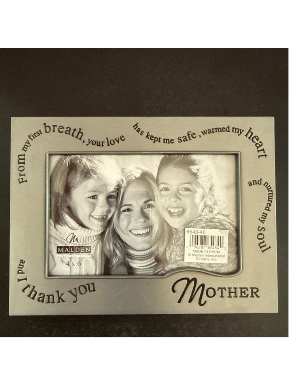 Malden Picture Frame 4x6 Silver Black Standard One Size